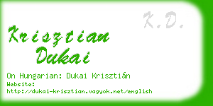 krisztian dukai business card