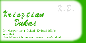 krisztian dukai business card